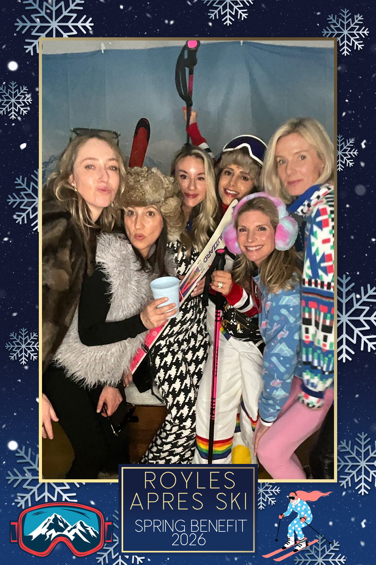 Digital AR props photo booth at a holiday party in Norwalk CT